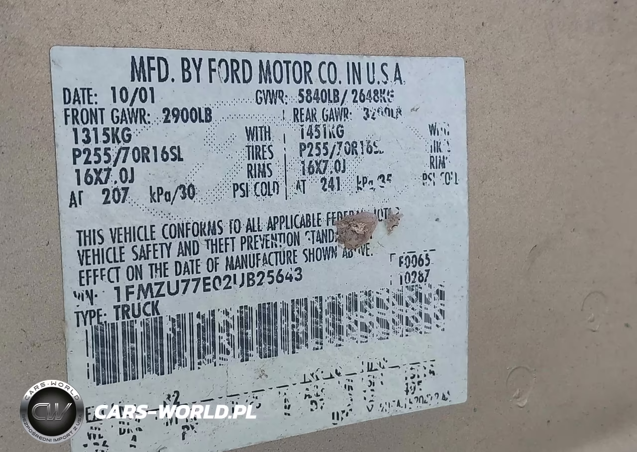 2002 Ford Explorer Sport Trac VIN:1FMZU77E02UB25643 - 9