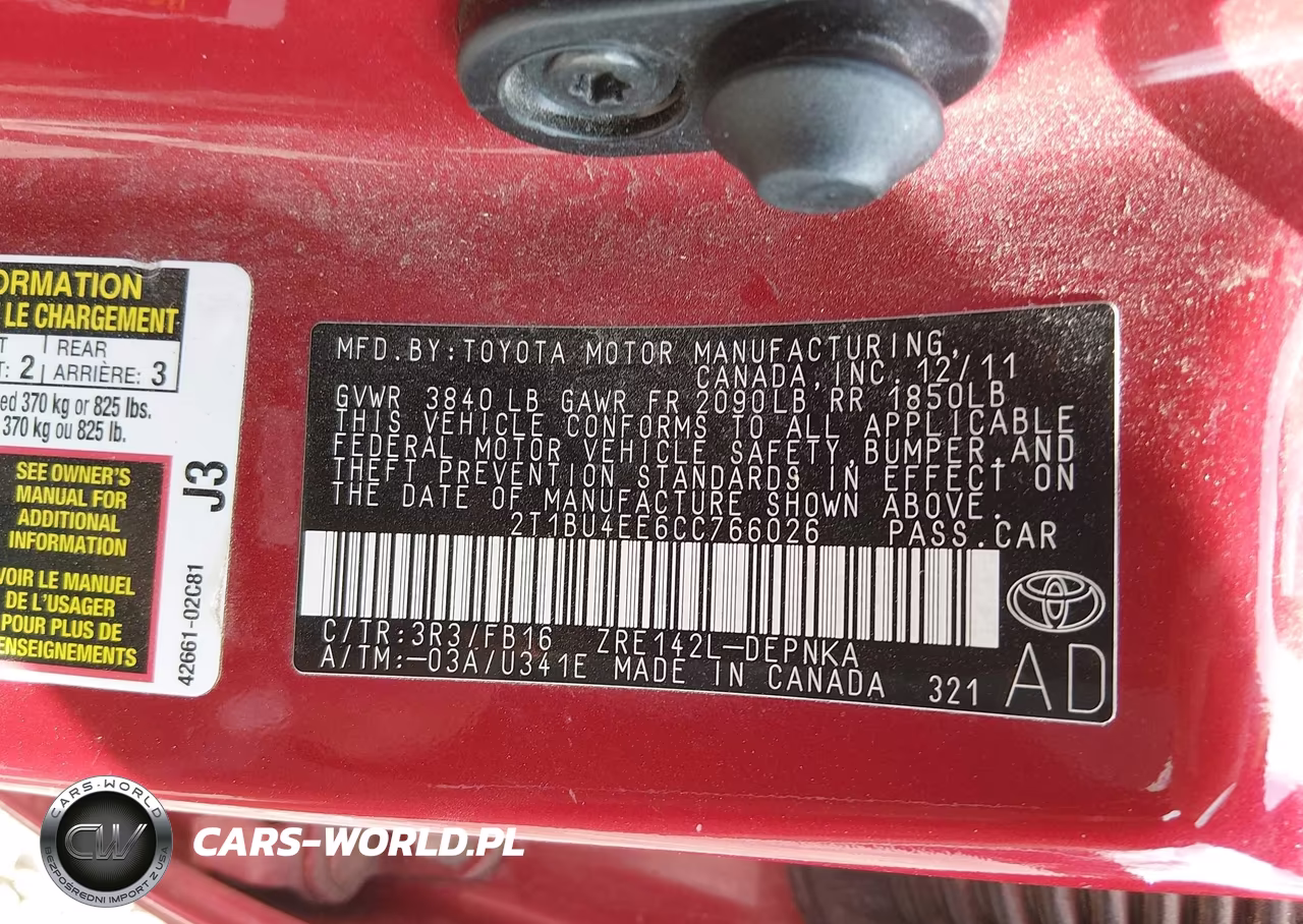 2012 Toyota Corolla Le VIN:2T1BU4EE6CC766026 - 9