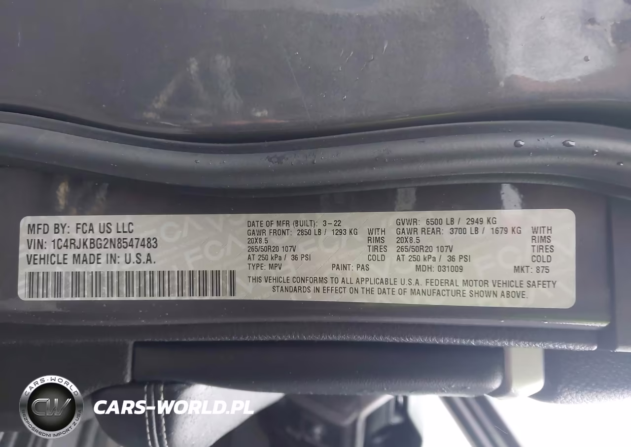 2022 Jeep Grand Cherokee L Limited 4X4 VIN:1C4RJKBG2N8547483 - 9