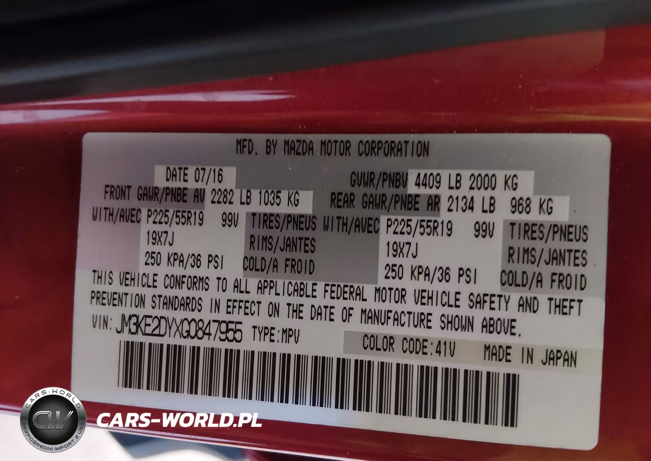 2016 Mazda Cx-5 Grand Touring VIN:JM3KE2DYXG0847955 - 9