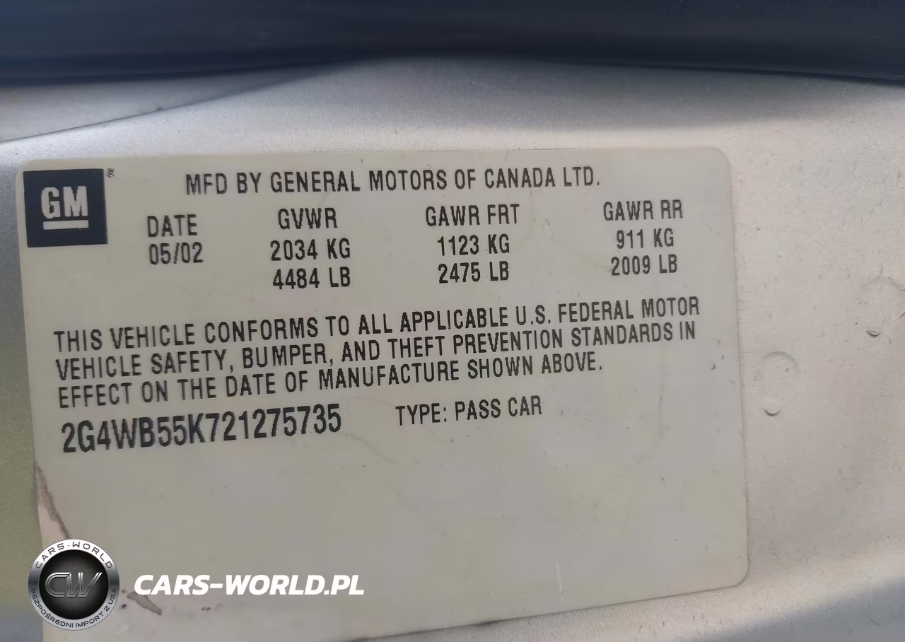 2002 Buick Regal Ls VIN:2G4WB55K721275735 - 9