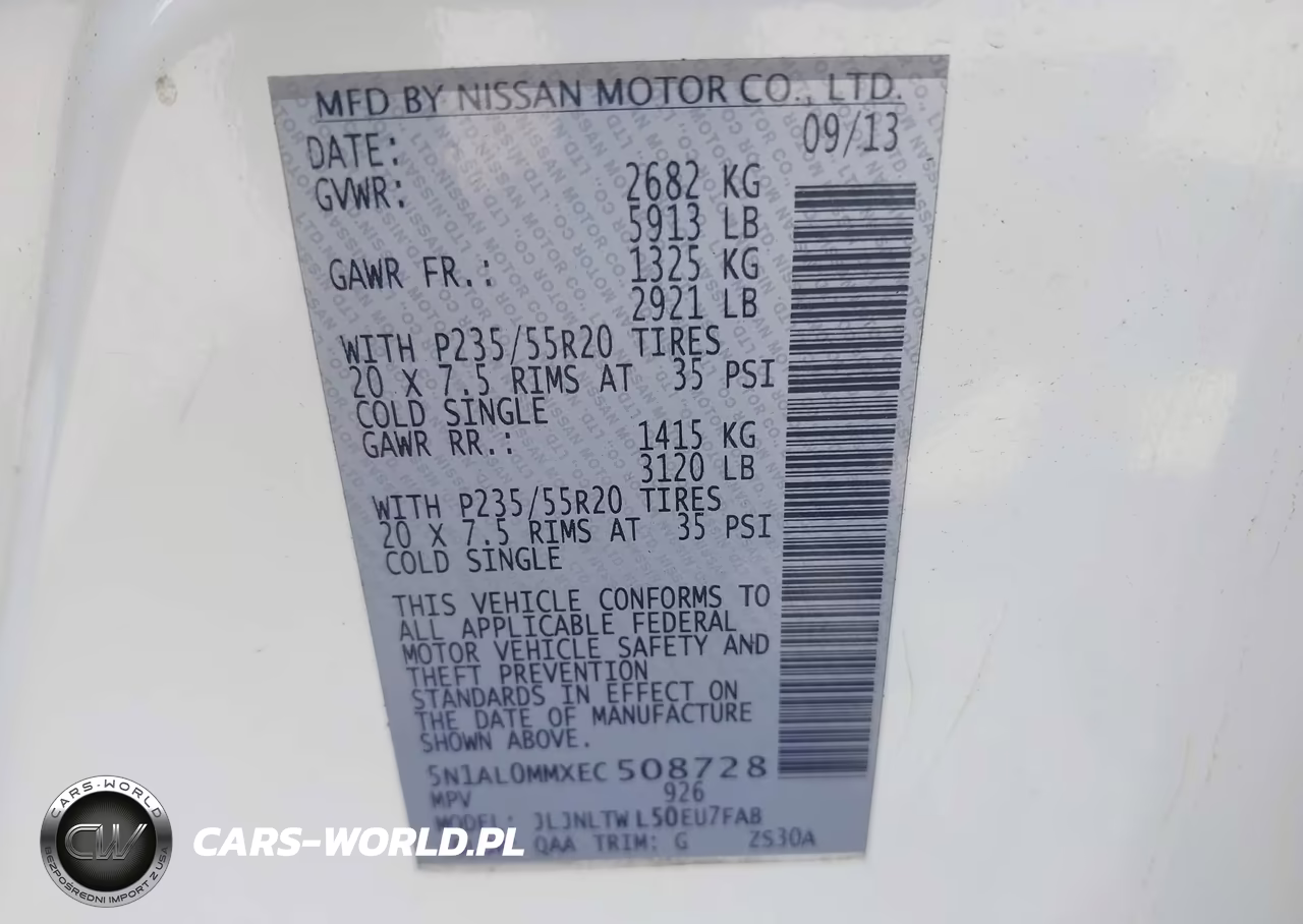 2014 Infiniti Qx60 VIN:5N1AL0MMXEC508728 - 9