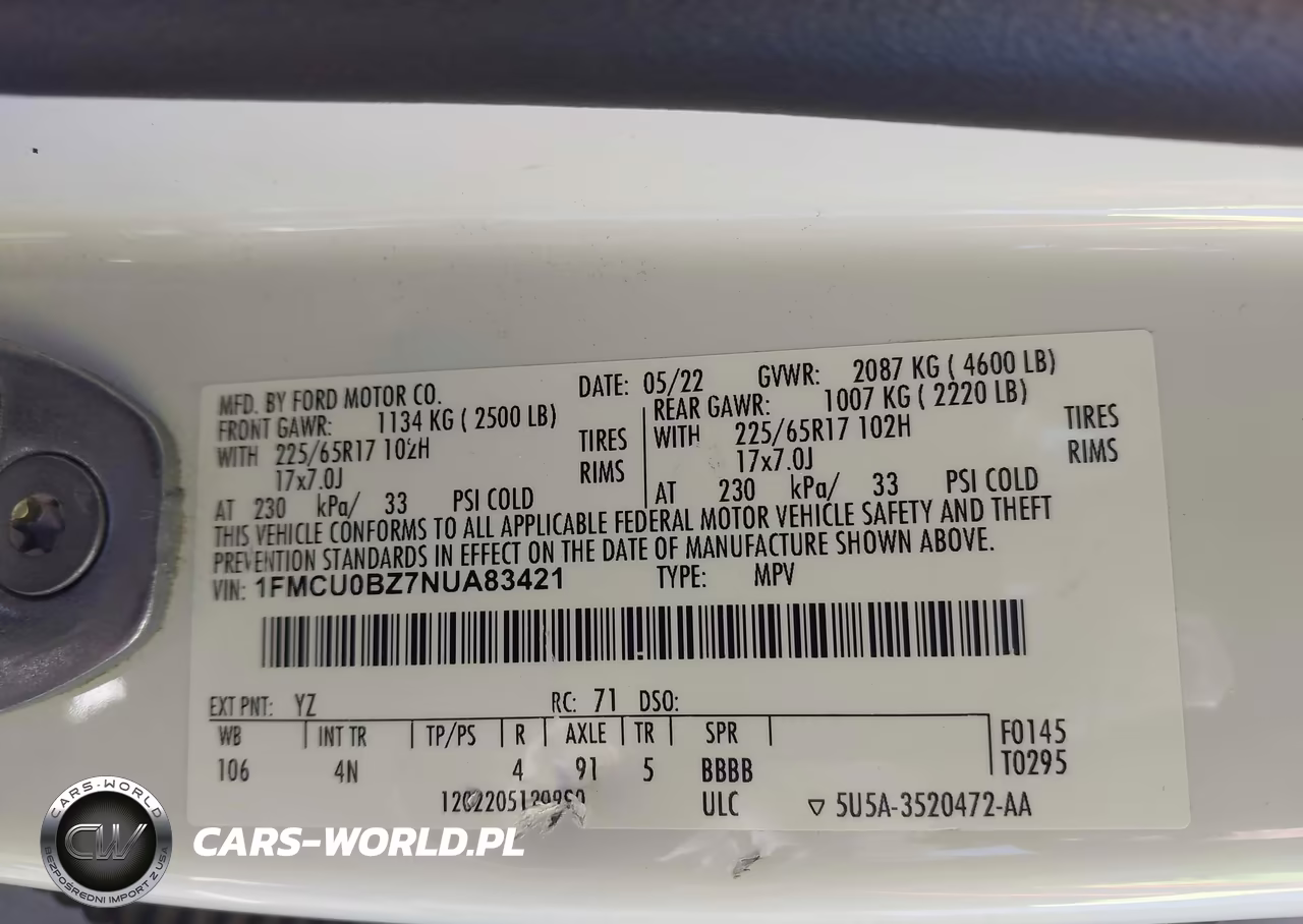 2022 Ford Escape Se Hybrid VIN:1FMCU0BZ7NUA83421 - 9