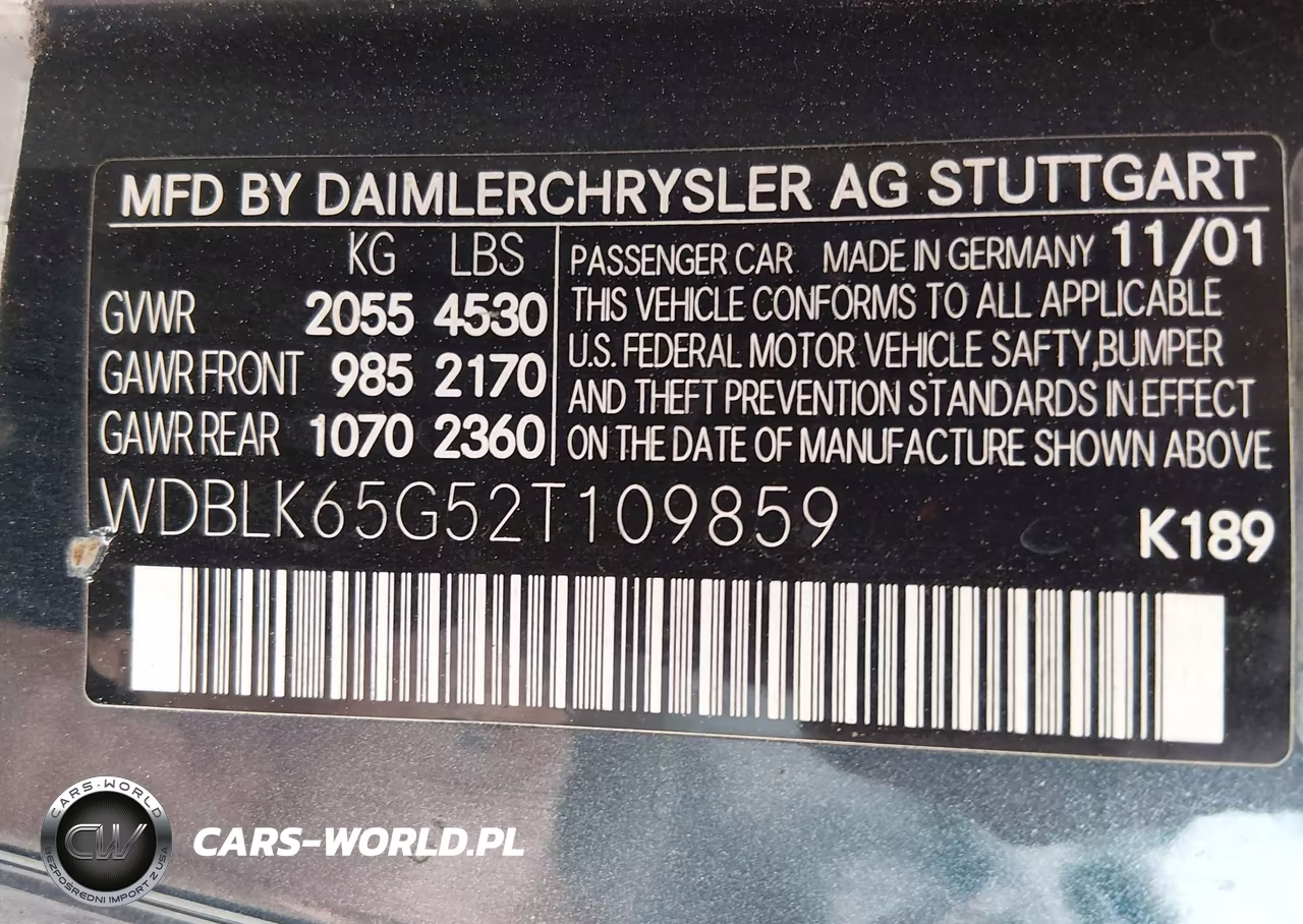 2002 Mercedes-Benz Clk 320 VIN:WDBLK65G52T109859 - 9