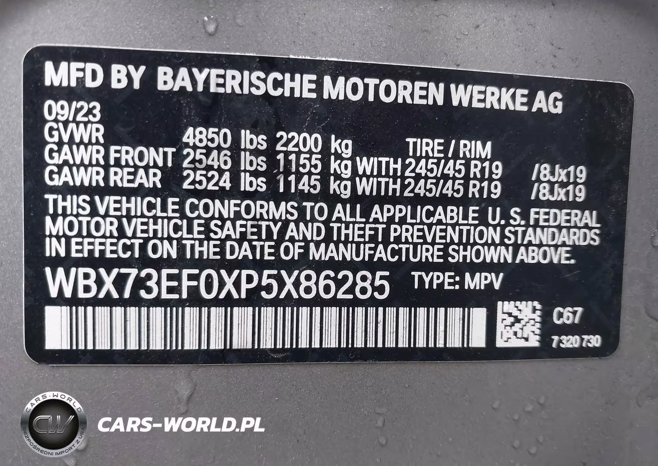 2023 BMW X1 xDrive28I VIN:WBX73EF0XP5X86285 - 9