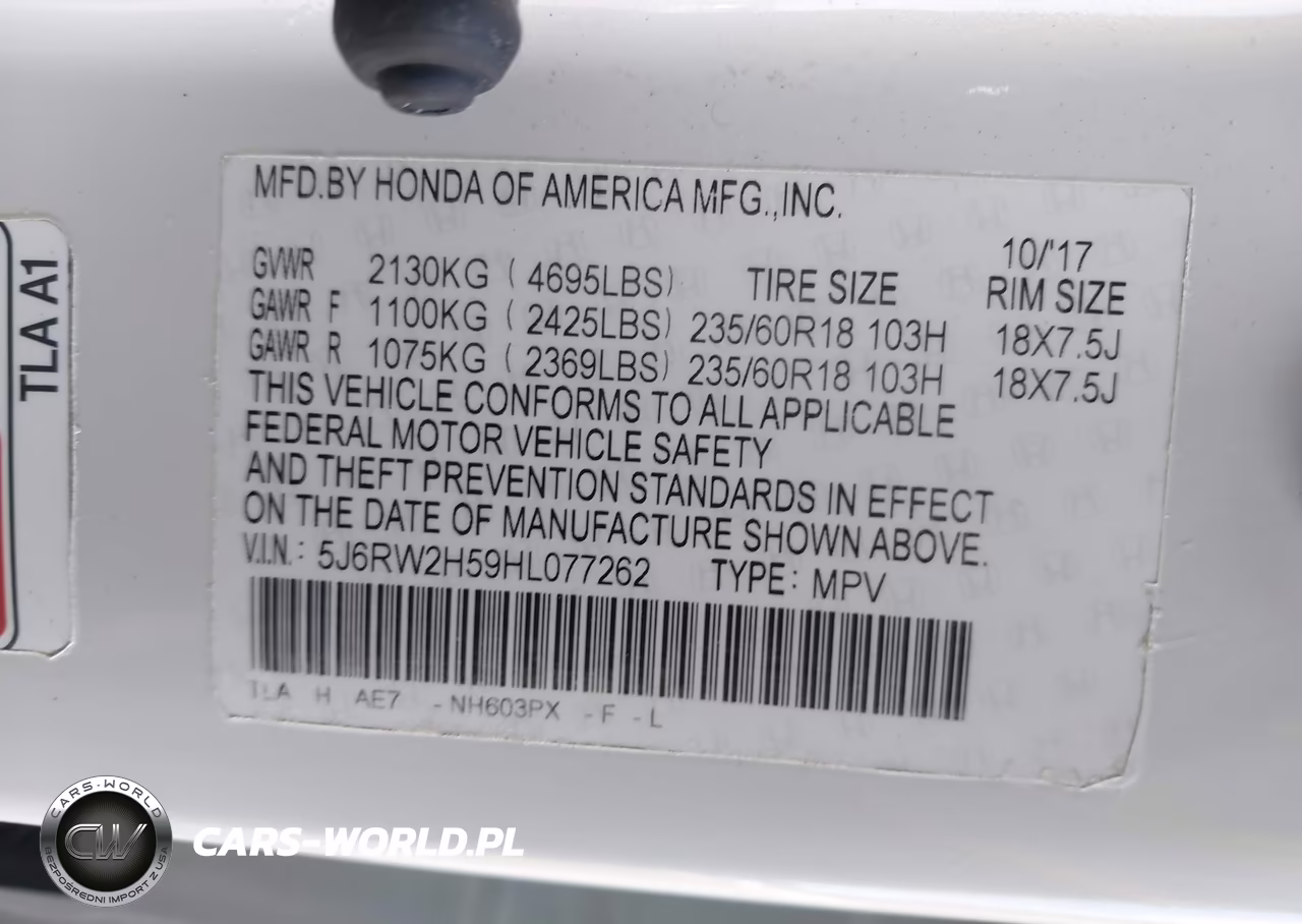 2017 Honda Cr-V Ex VIN:5J6RW2H59HL077262 - 9