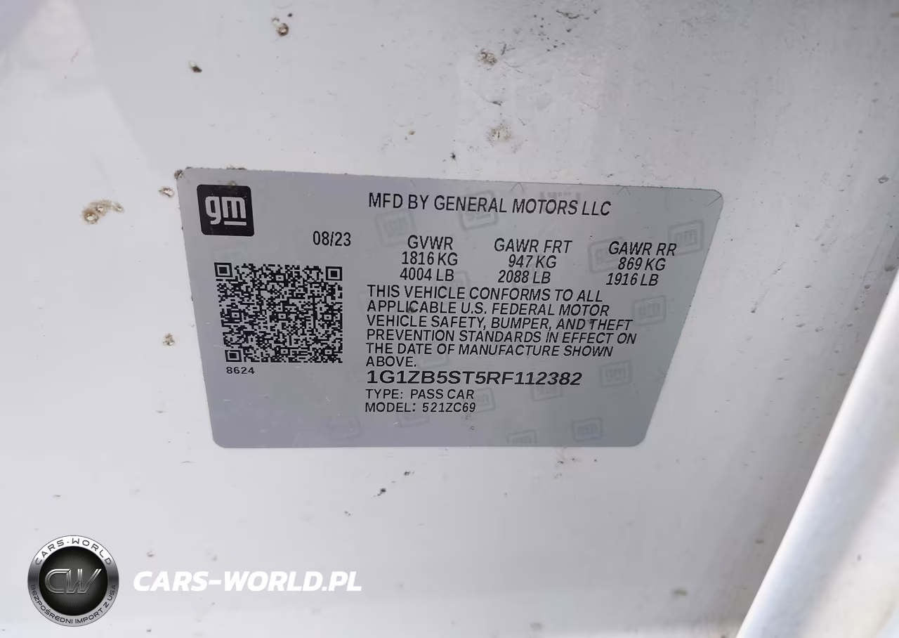 2024 Chevrolet Malibu Fwd Ls VIN:1G1ZB5ST5RF112382 - 9