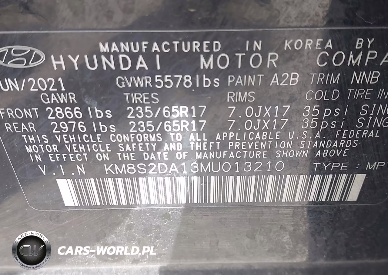 2021 Hyundai Santa Fe Hybrid Blue VIN:KM8S2DA13MU013210 - 9