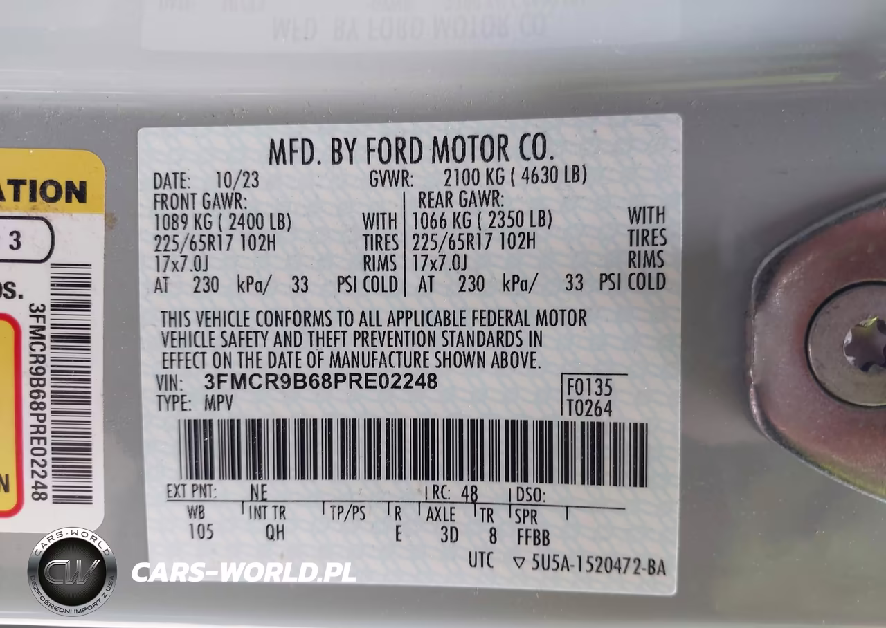 2023 Ford Bronco Sport Big Bend VIN:3FMCR9B68PRE02248 - 9
