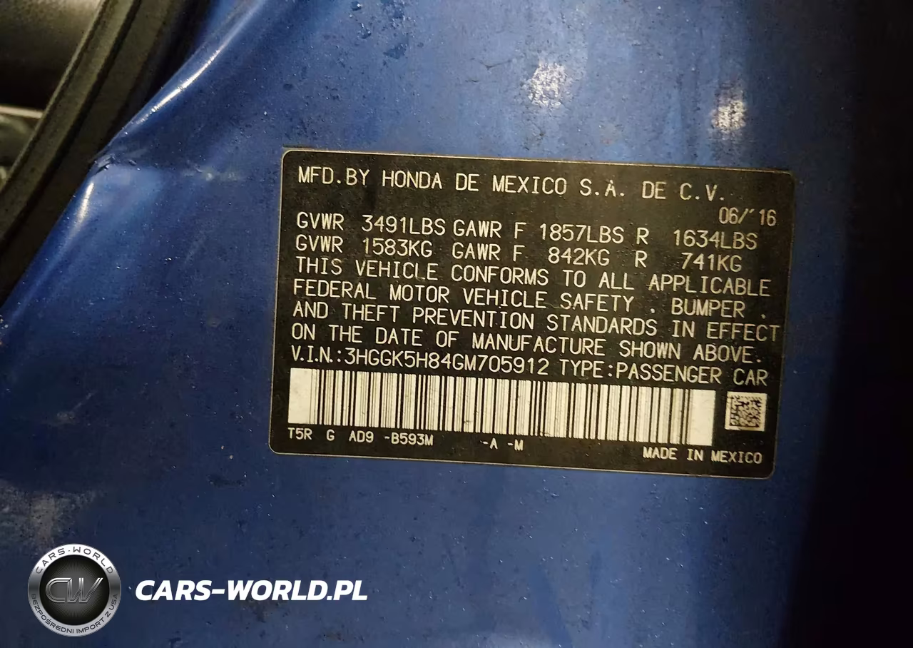 2016 Honda Fit Ex-L VIN:3HGGK5H84GM705912 - 9