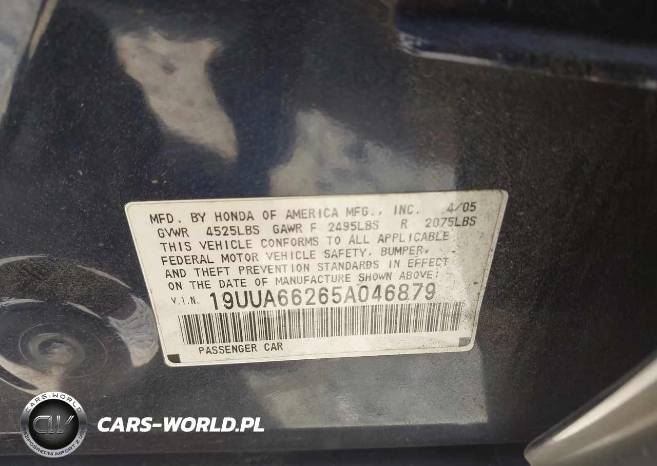 2005 Acura Tl VIN:19UUA66265A046879 - 9