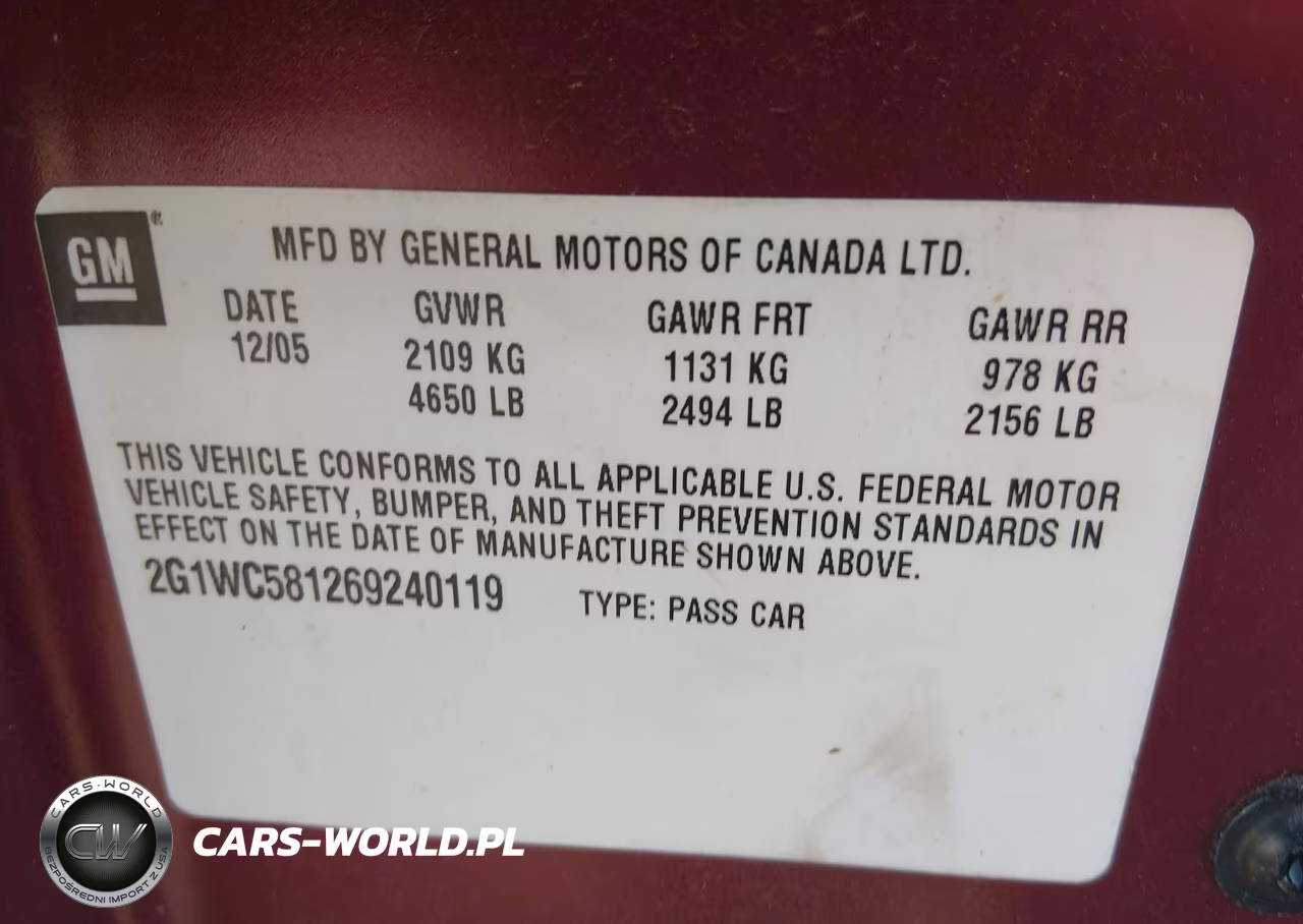 2006 Chevrolet Impala Lt VIN:2G1WC581269240119 - 9