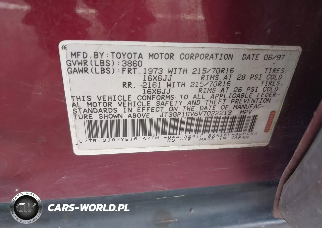 1997 Toyota Rav4 VIN:JT3GP10V6V7022213 - 9