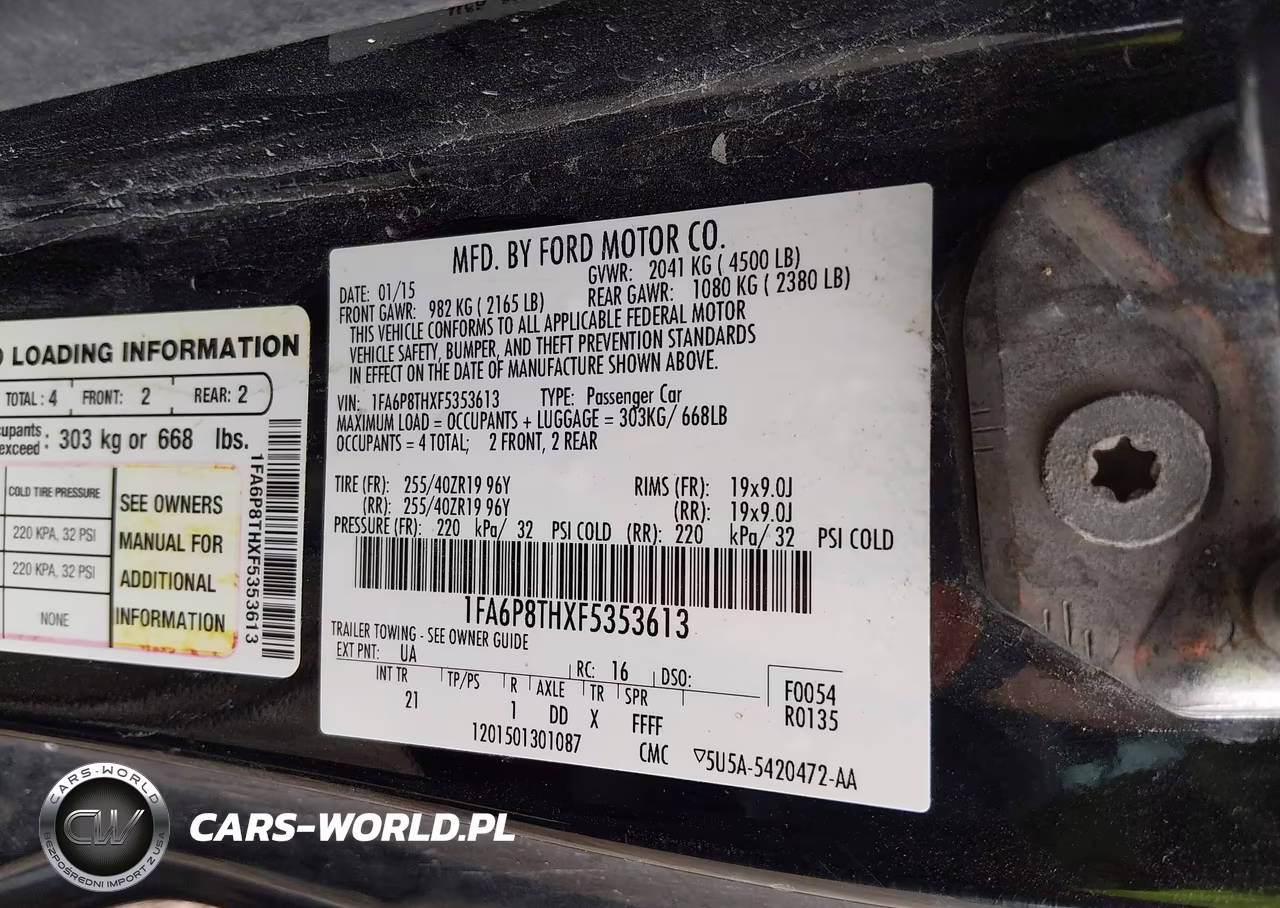 2015 Ford Mustang Ecoboost VIN:1FA6P8THXF5353613 - 9