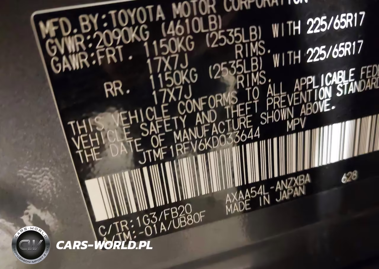 2019 Toyota Rav4 Le VIN:JTMF1RFV6KD033644 - 9