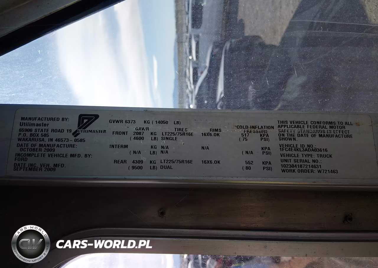 2010 Ford E-450 Stripped VIN:1FC4E4KL3ADA03616 - 8