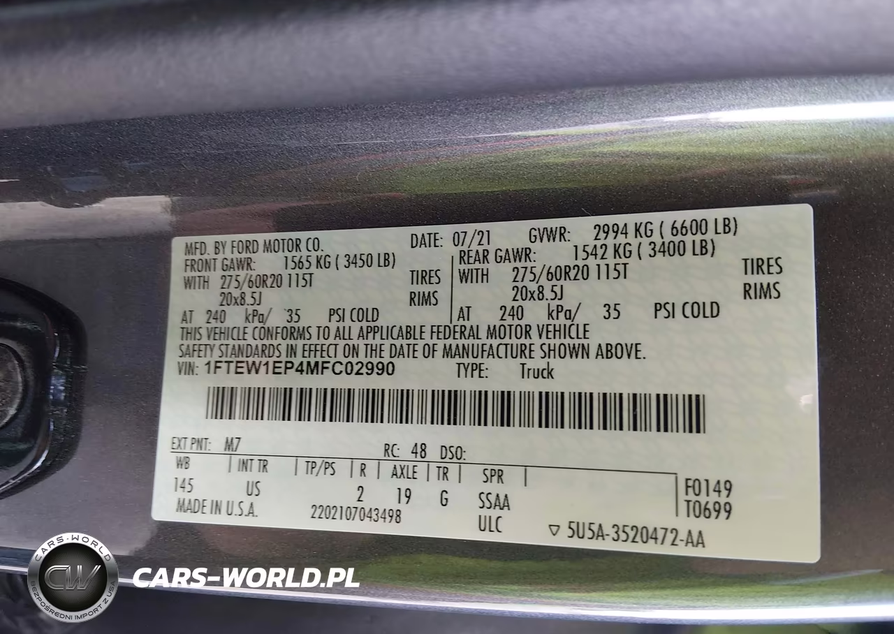 2021 Ford F-150 Xlt VIN:1FTEW1EP4MFC02990 - 9