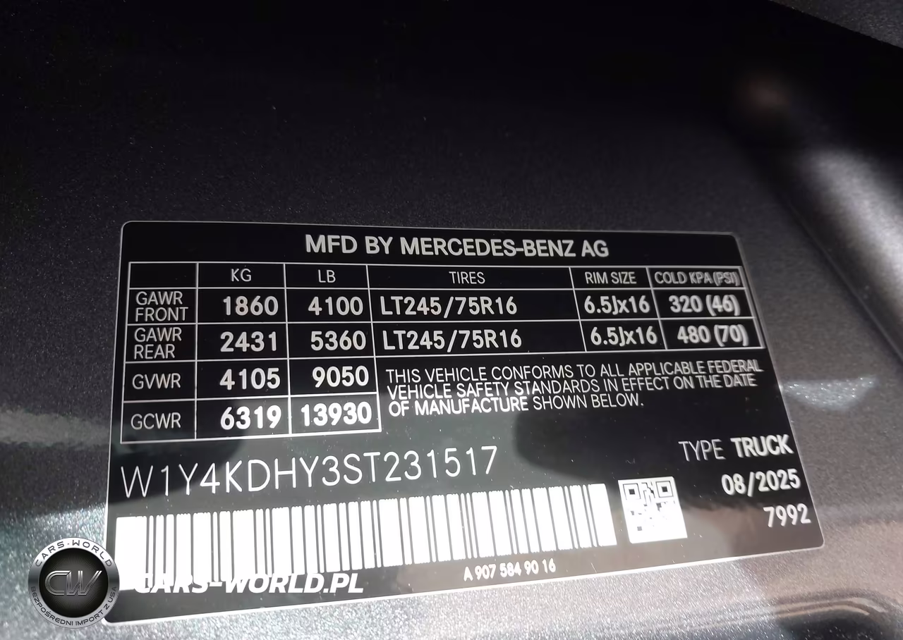 2025 Mercedes-Benz Sprinter 2500 High Roof 4-Cyl Diesel VIN:W1Y4KDHY3ST231517 - 9