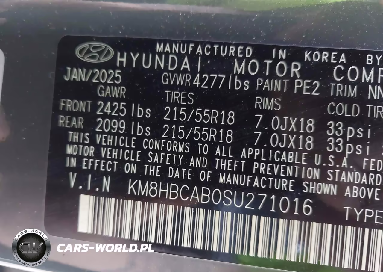 2025 Hyundai Kona Sel VIN:KM8HBCAB0SU271016 - 9