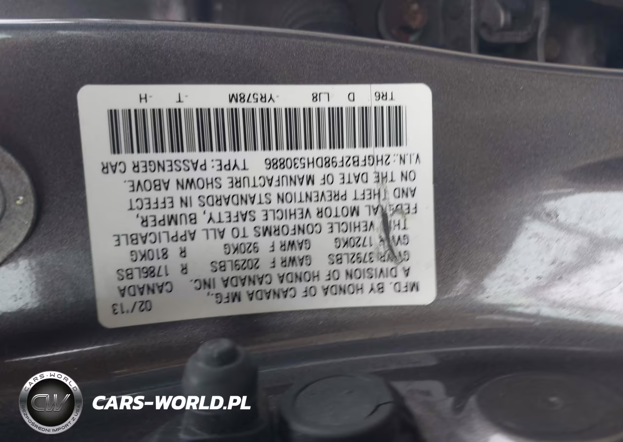 2013 Honda Civic Ex-L VIN:2HGFB2F98DH530886 - 9