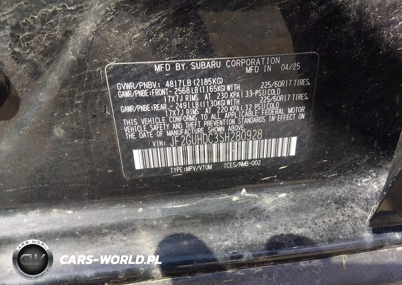 2025 Subaru Crosstrek Premium VIN:JF2GUHDC3SH280928 - 9