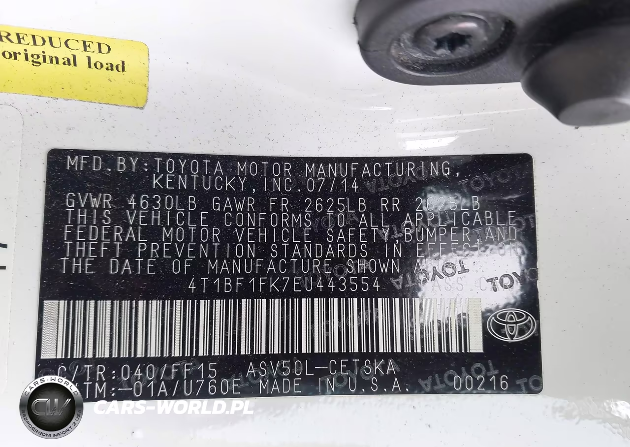 2014 Toyota Camry Se VIN:4T1BF1FK7EU443554 - 9