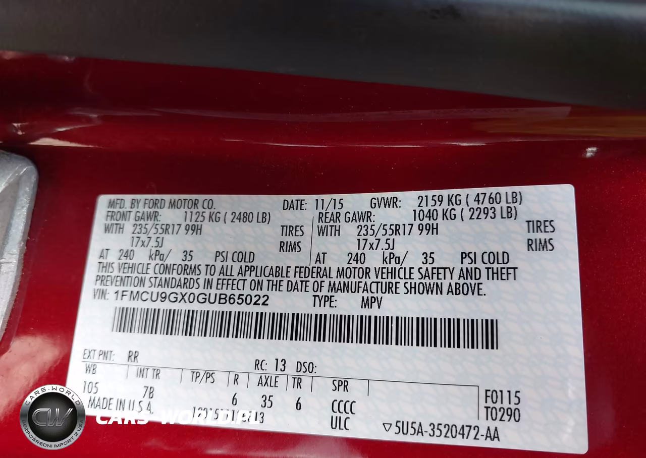 2016 Ford Escape Se VIN:1FMCU9GX0GUB65022 - 9