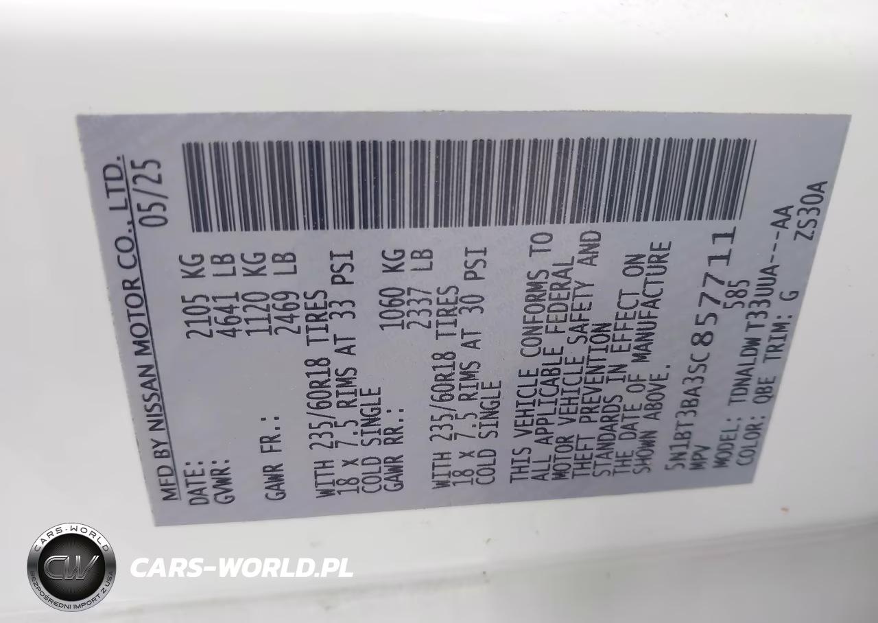 2025 Nissan Rogue Sv Fwd VIN:5N1BT3BA3SC857711 - 9