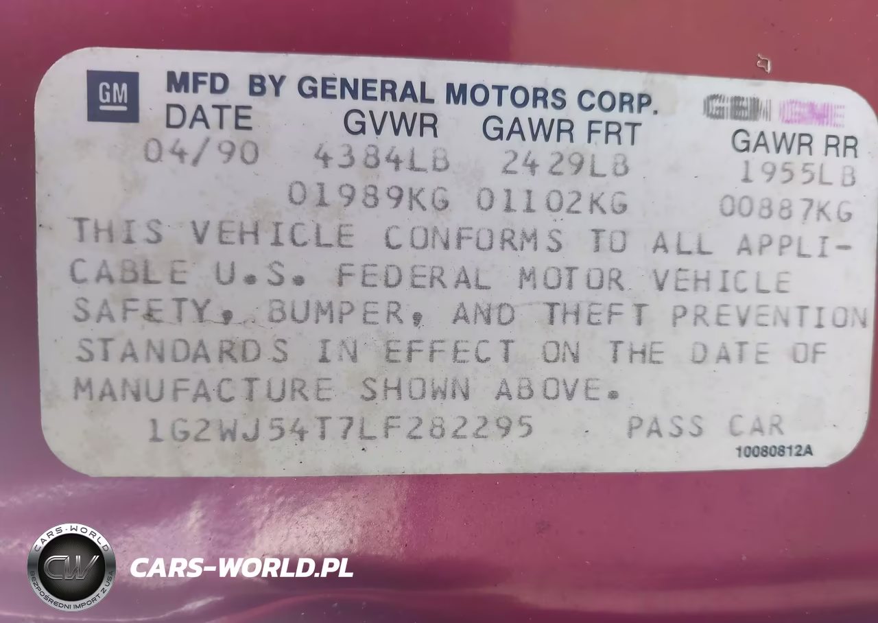 1990 Pontiac Grand Prix Le VIN:1G2WJ54T7LF282295 - 9