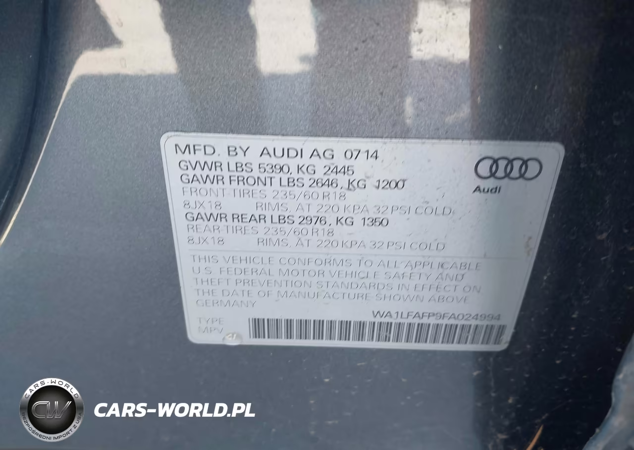 2015 Audi Q5 2.0T Premium VIN:WA1LFAFP9FA024994 - 9
