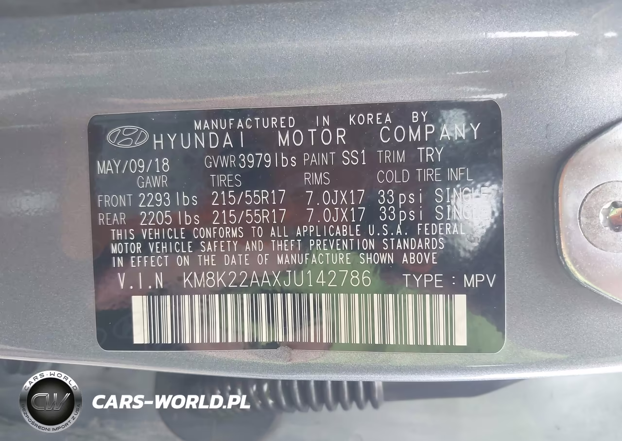 2018 Hyundai Kona Sel VIN:KM8K22AAXJU142786 - 9