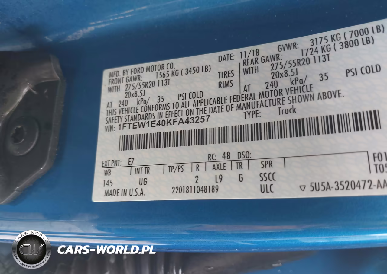 2019 Ford F-150 Xlt VIN:1FTEW1E40KFA43257 - 9