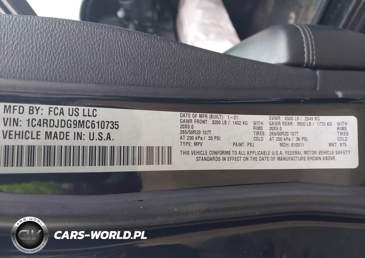 2021 Dodge Durango Gt Awd VIN:1C4RDJDG9MC610735 - 9