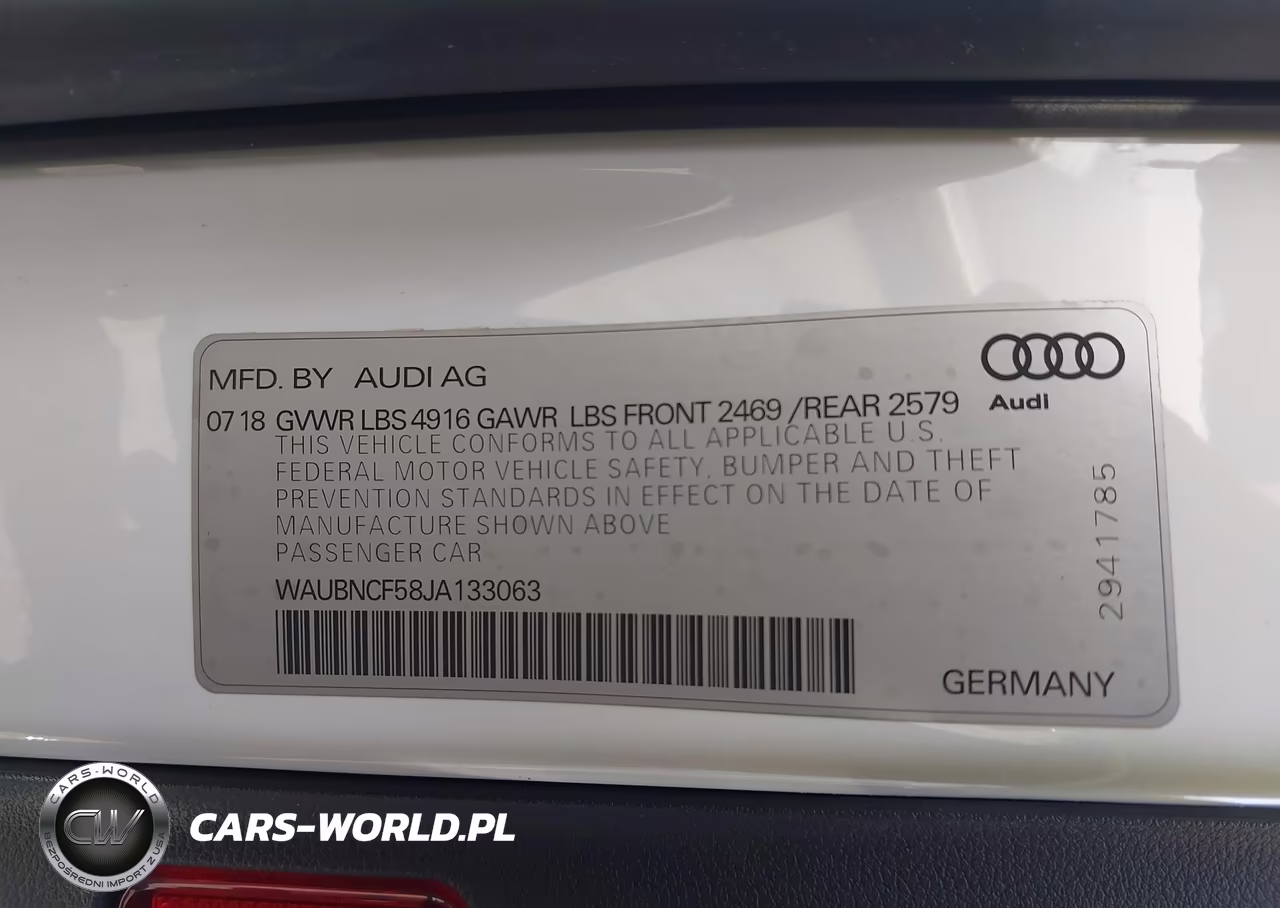 2018 Audi A5 2.0T Premium VIN:WAUBNCF58JA133063 - 9