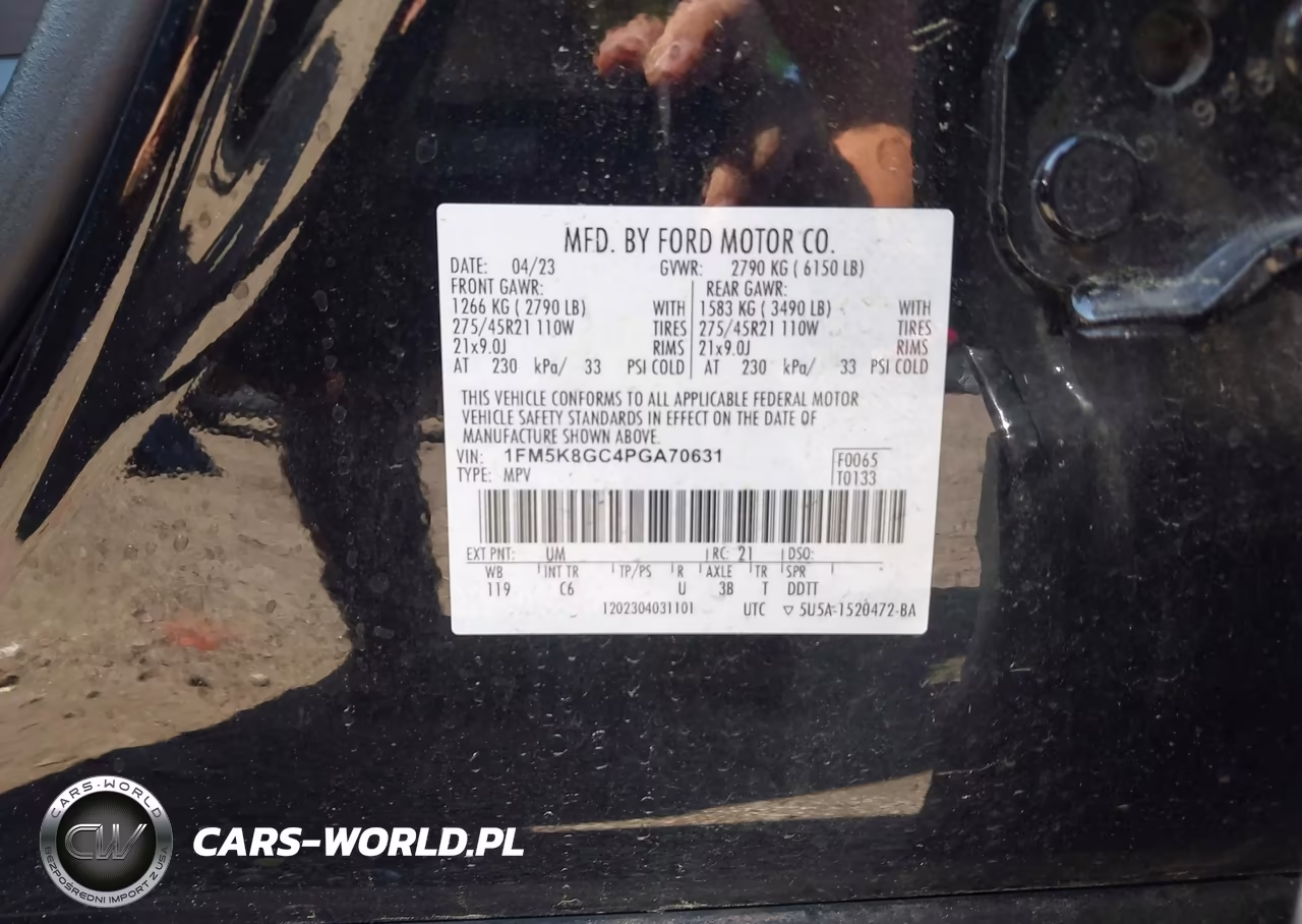 2023 Ford Explorer St VIN:1FM5K8GC4PGA70631 - 9