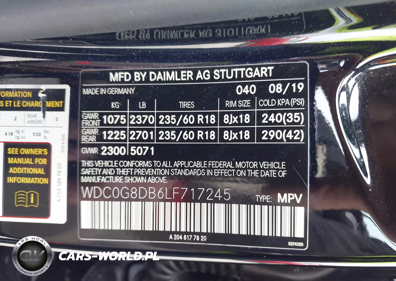 2020 Mercedes-Benz Glc 300 VIN:WDC0G8DB6LF717245 - 9