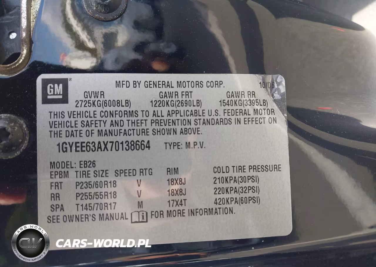 2007 Cadillac Srx V8 VIN:1GYEE63AX70138664 - 9