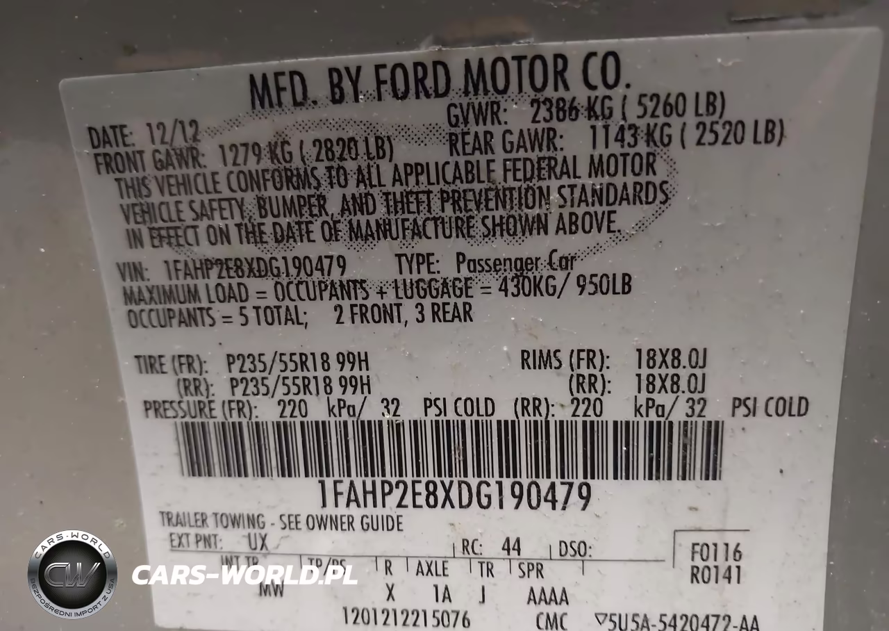 2013 Ford Taurus Sel VIN:1FAHP2E8XDG190479 - 9