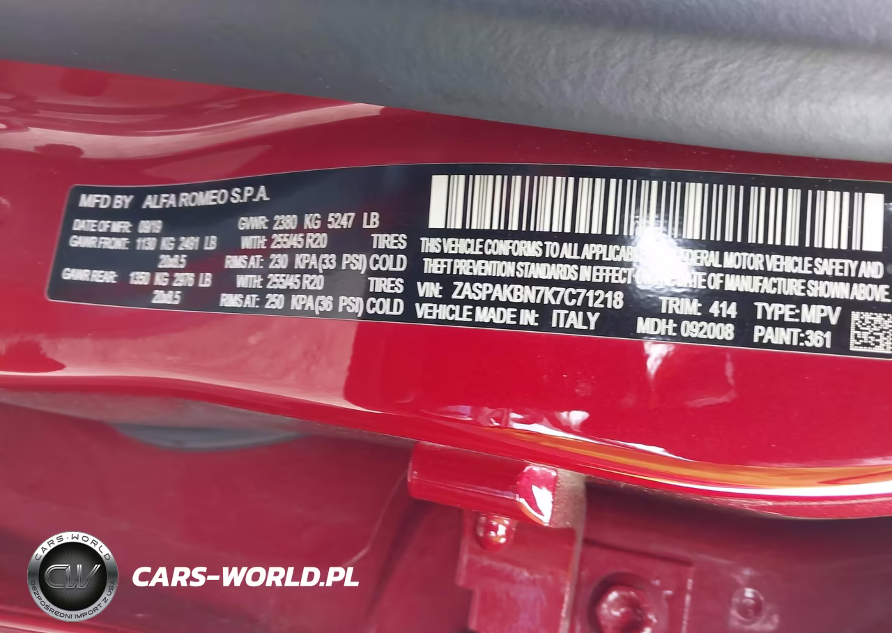 2019 Alfa Romeo Stelvio Ti Awd VIN:ZASPAKBN7K7C71218 - 9