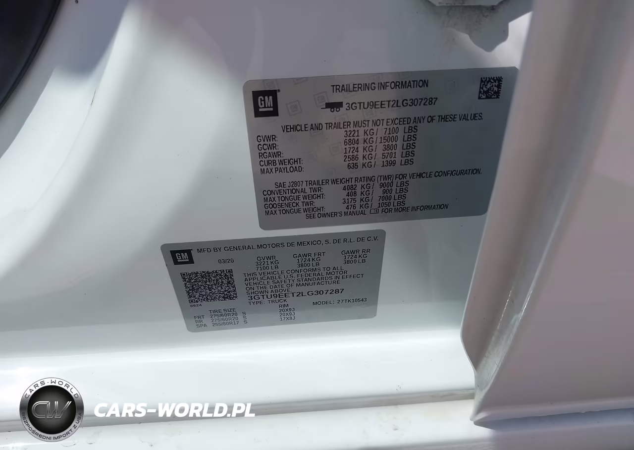 2020 GMC Sierra 1500 4Wd Short Box At4 VIN:3GTU9EET2LG307287 - 9