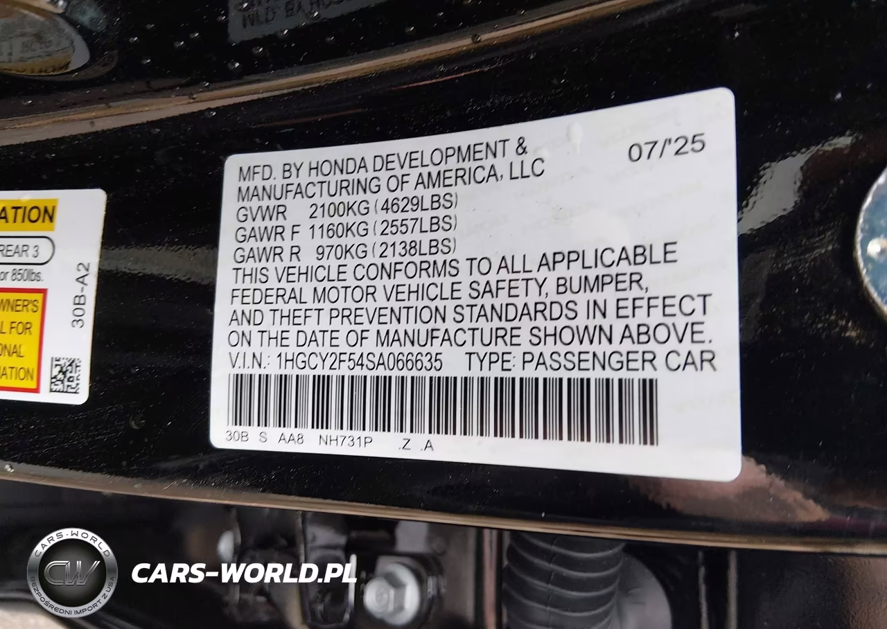 2025 Honda Accord Hybrid Sport VIN:1HGCY2F54SA066635 - 9