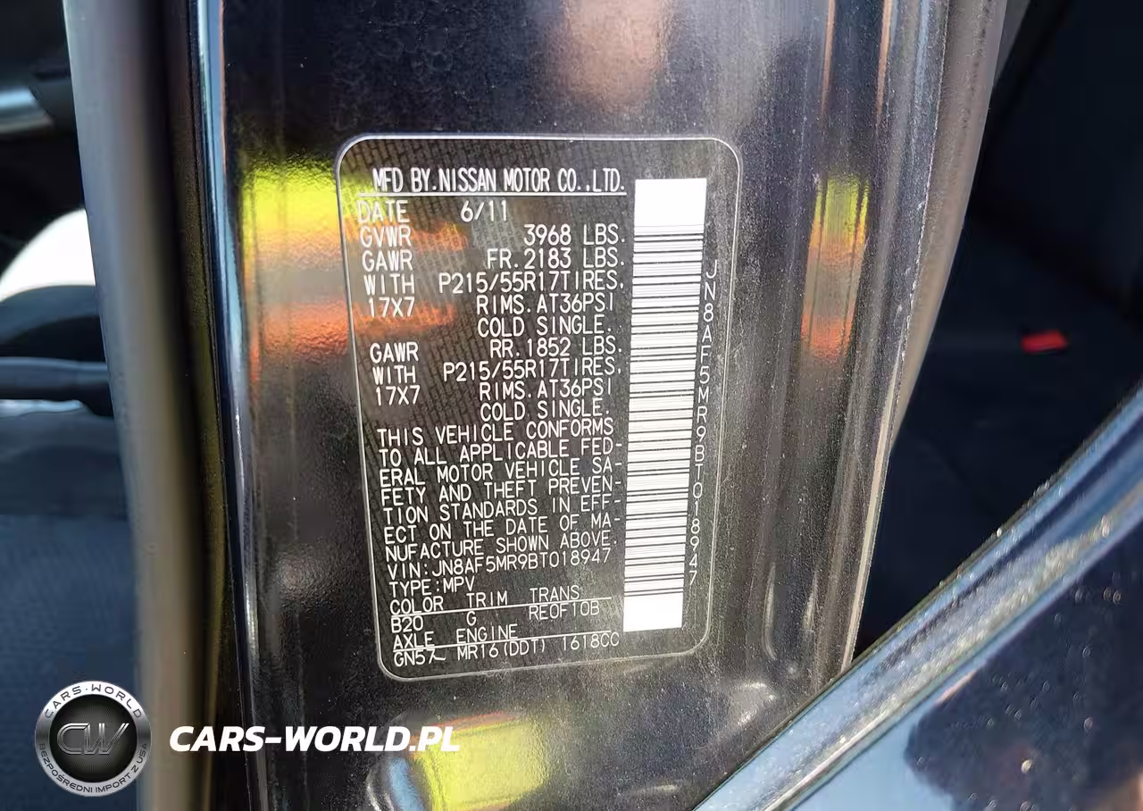 2011 Nissan Juke Sv VIN:JN8AF5MR9BT018947 - 9