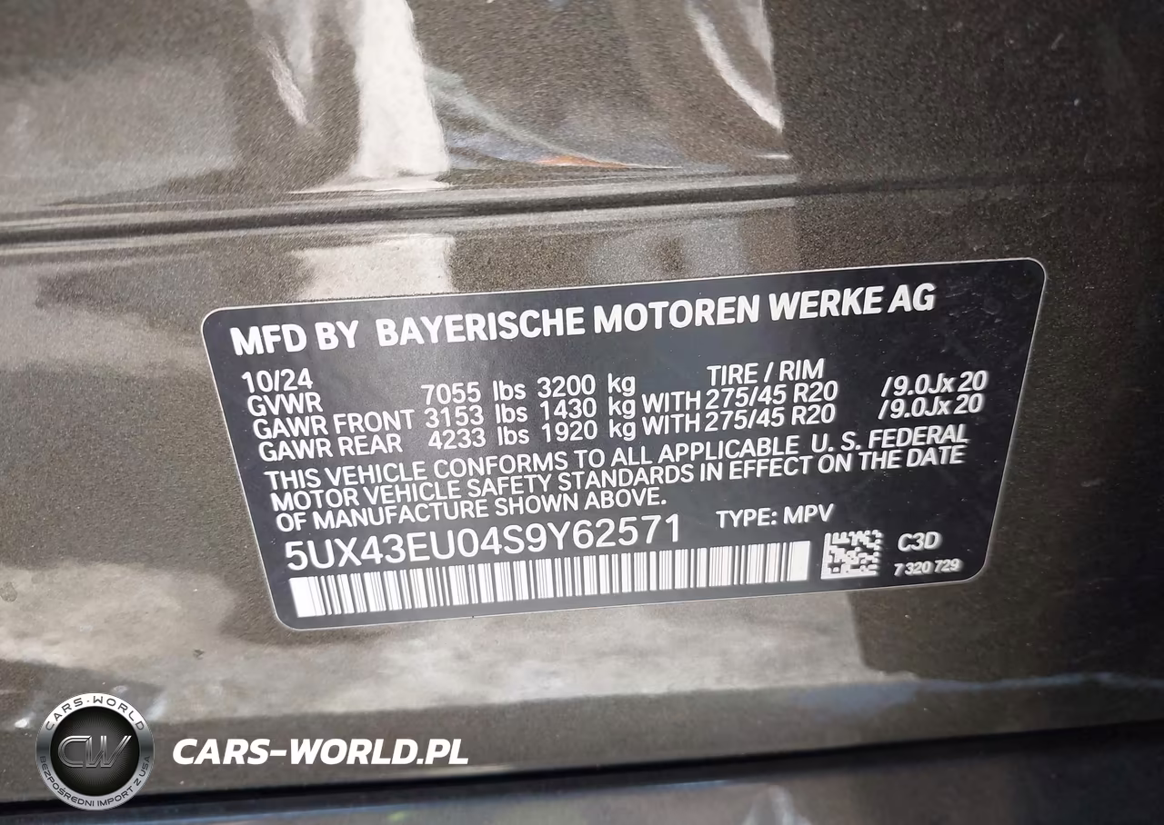 2025 BMW X5 Phev xDrive50E VIN:5UX43EU04S9Y62571 - 9