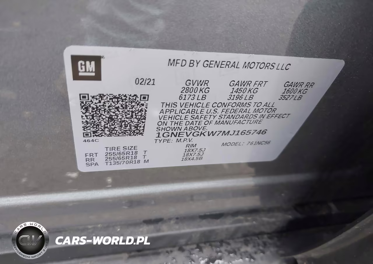 2021 Chevrolet Traverse Awd Lt Cloth VIN:1GNEVGKW7MJ165746 - 9