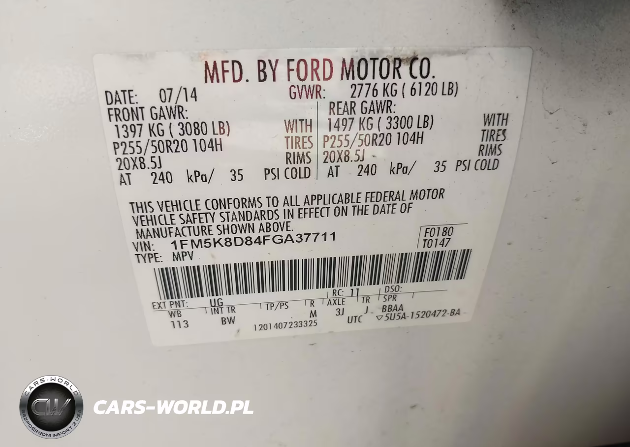 2015 Ford Explorer Xlt VIN:1FM5K8D84FGA37711 - 9