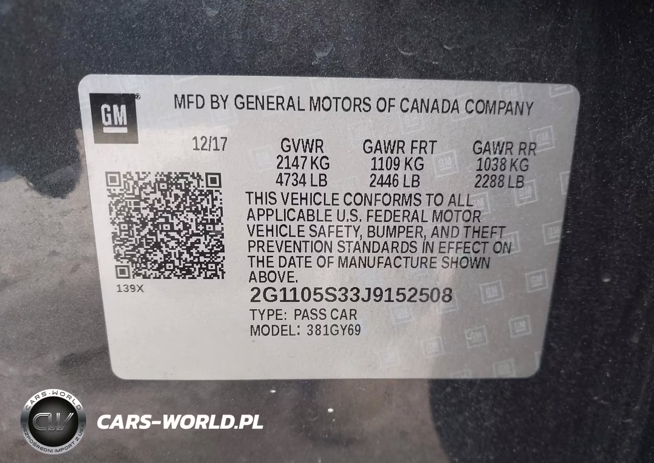 2018 Chevrolet Impala 1Lt VIN:2G1105S33J9152508 - 9