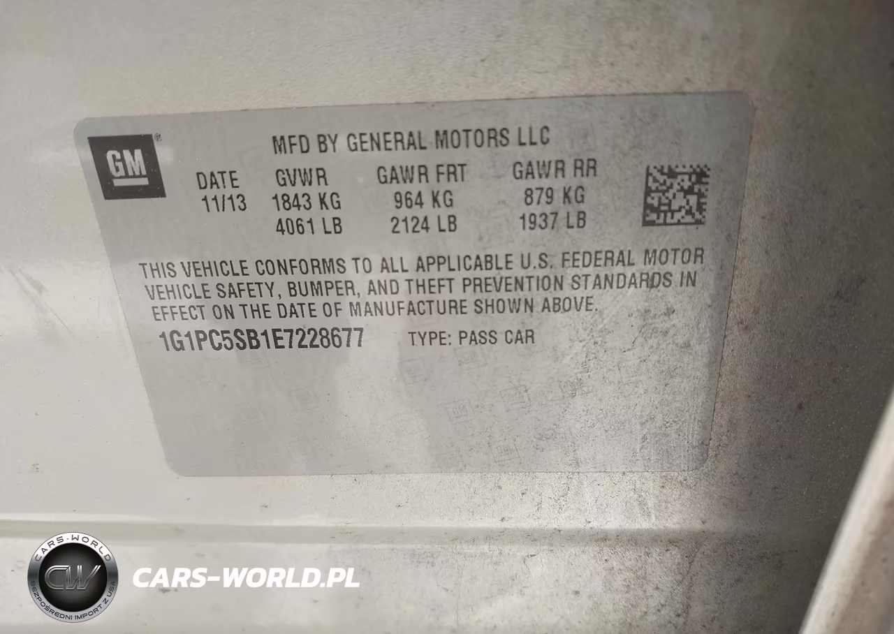 2014 Chevrolet Cruze 1Lt Auto VIN:1G1PC5SB1E7228677 - 9