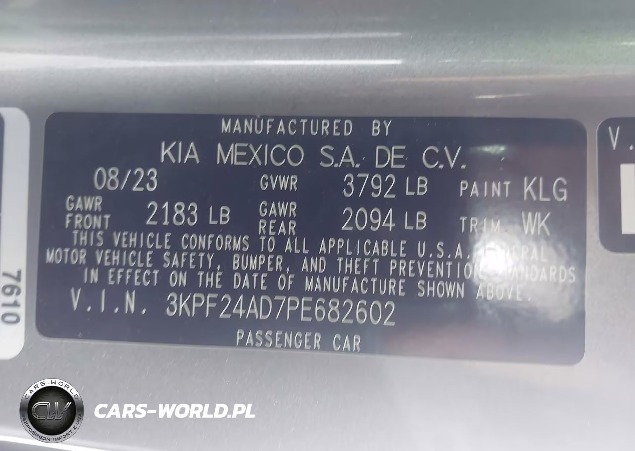 2023 Kia Forte Lxs VIN:3KPF24AD7PE682602 - 9
