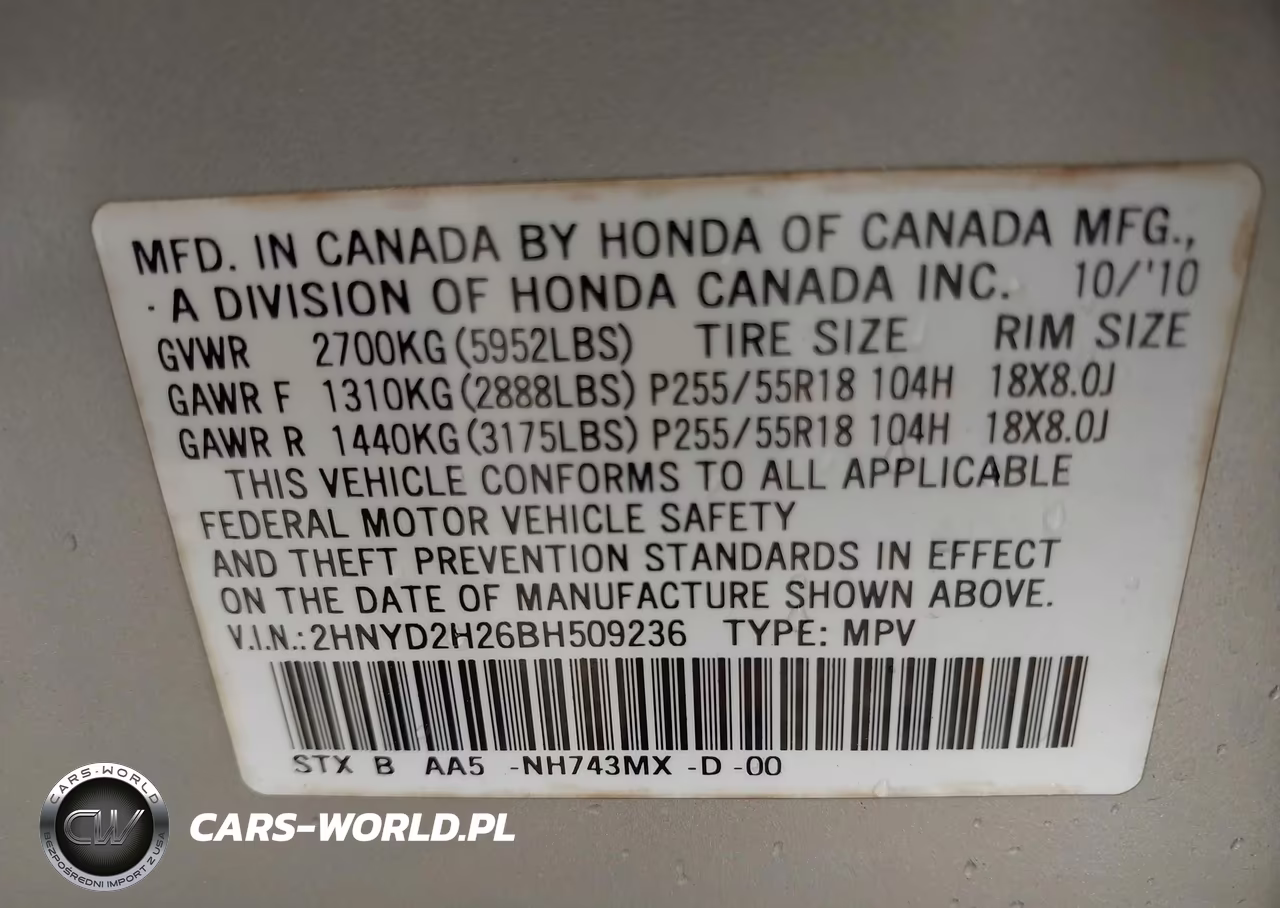 2011 Acura Mdx VIN:2HNYD2H26BH509236 - 9
