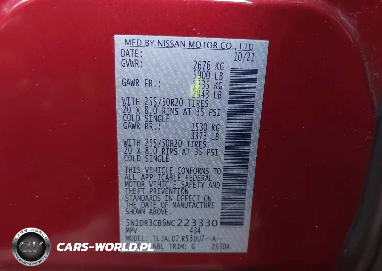 2022 Nissan Pathfinder Sl 2Wd VIN:5N1DR3CB6NC223330 - 9
